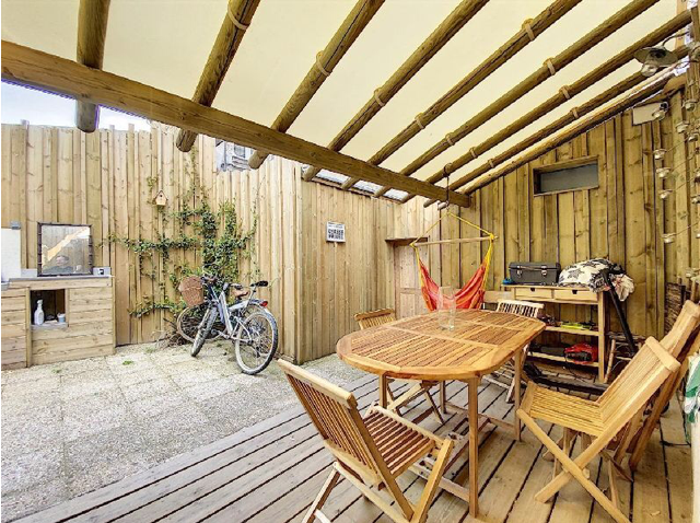 Terrasse bois et bardage extérieur, réalisation client Île-de-France